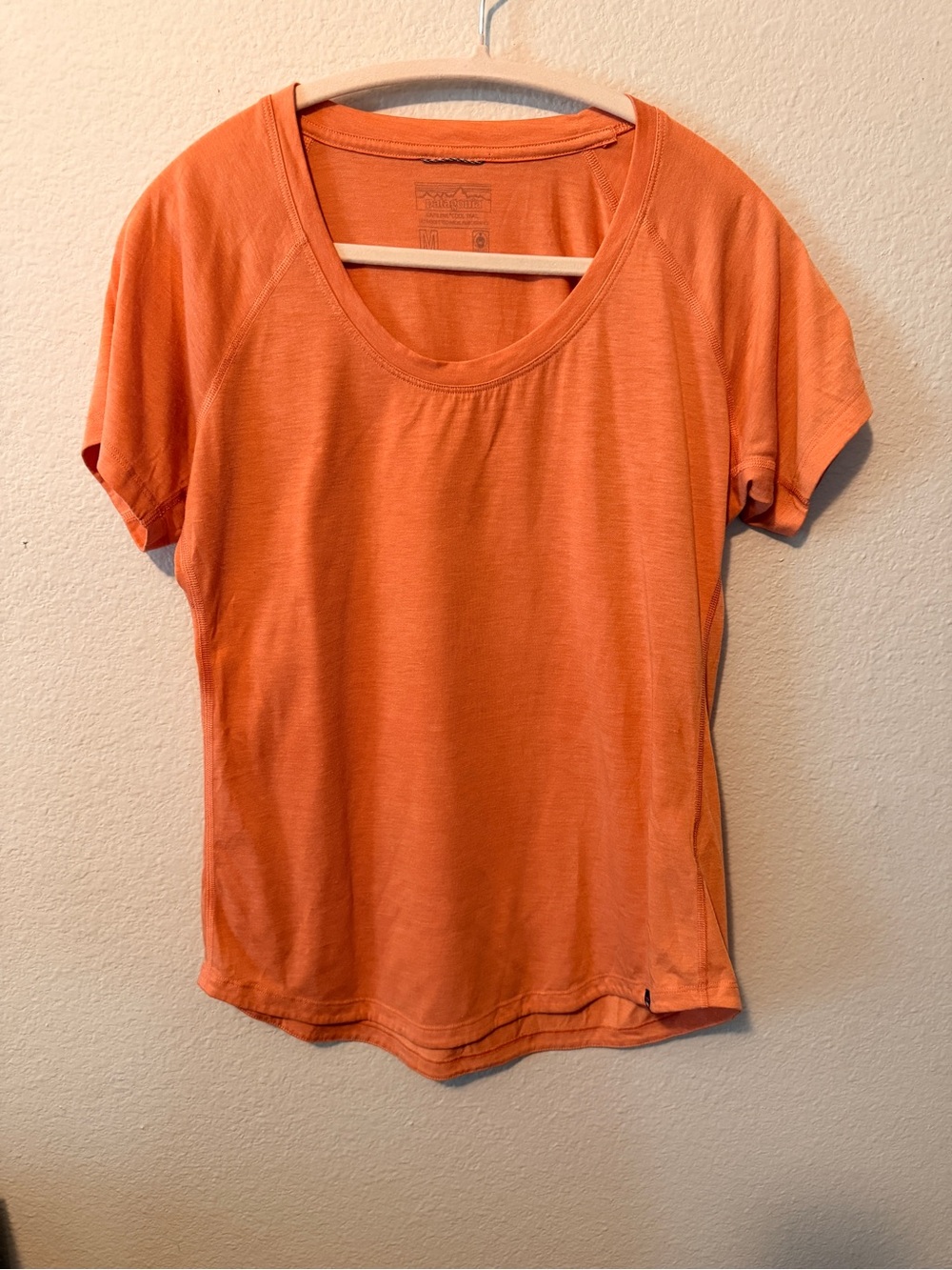 Patagonia Orange Scoop Neck Short Sleeve Tee